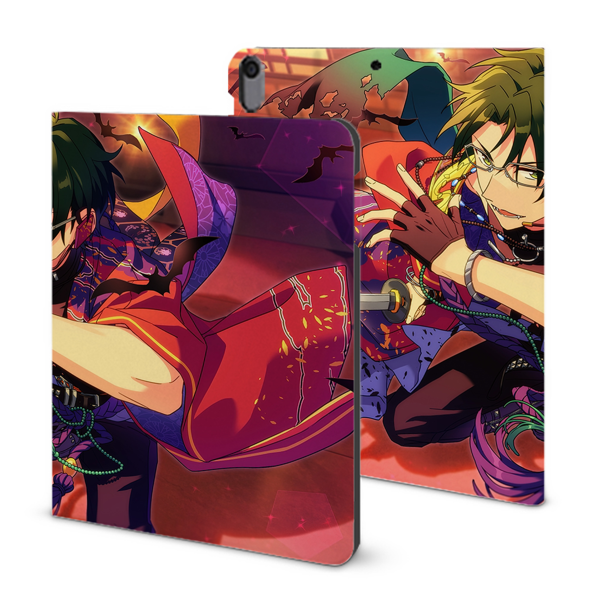 （画像用） あんさんぶるスターズ! Ensemble Stars IPad ケース ブック型 PUレザー TPU 耐衝撃 軽量 薄型 ペン収納なし 全面保護 IPad 各モデル対応